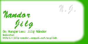 nandor jilg business card